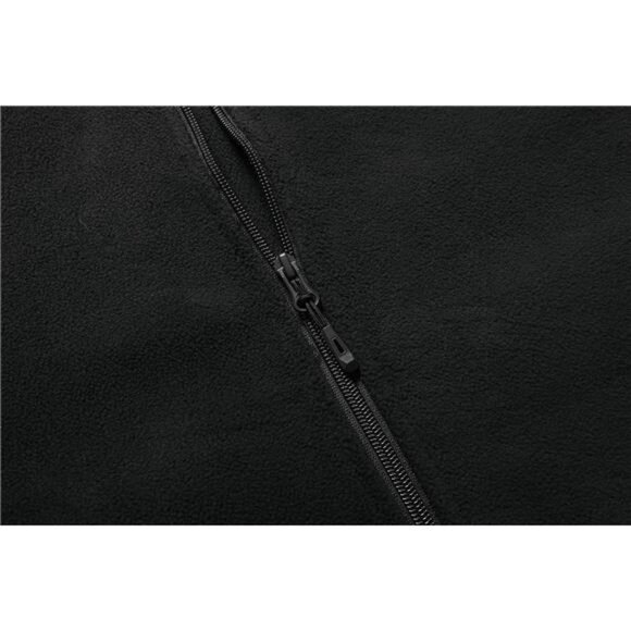 Soft Polar Fleece Jacket with Pockets Lightweight Outdoor Full Zip Coat Black. - Picture 3 of 7